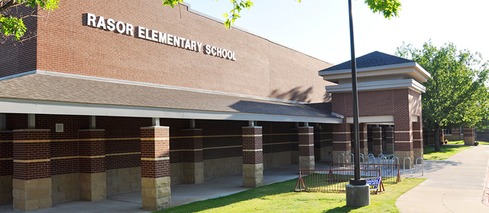 Rasor Elementary School front entrance 